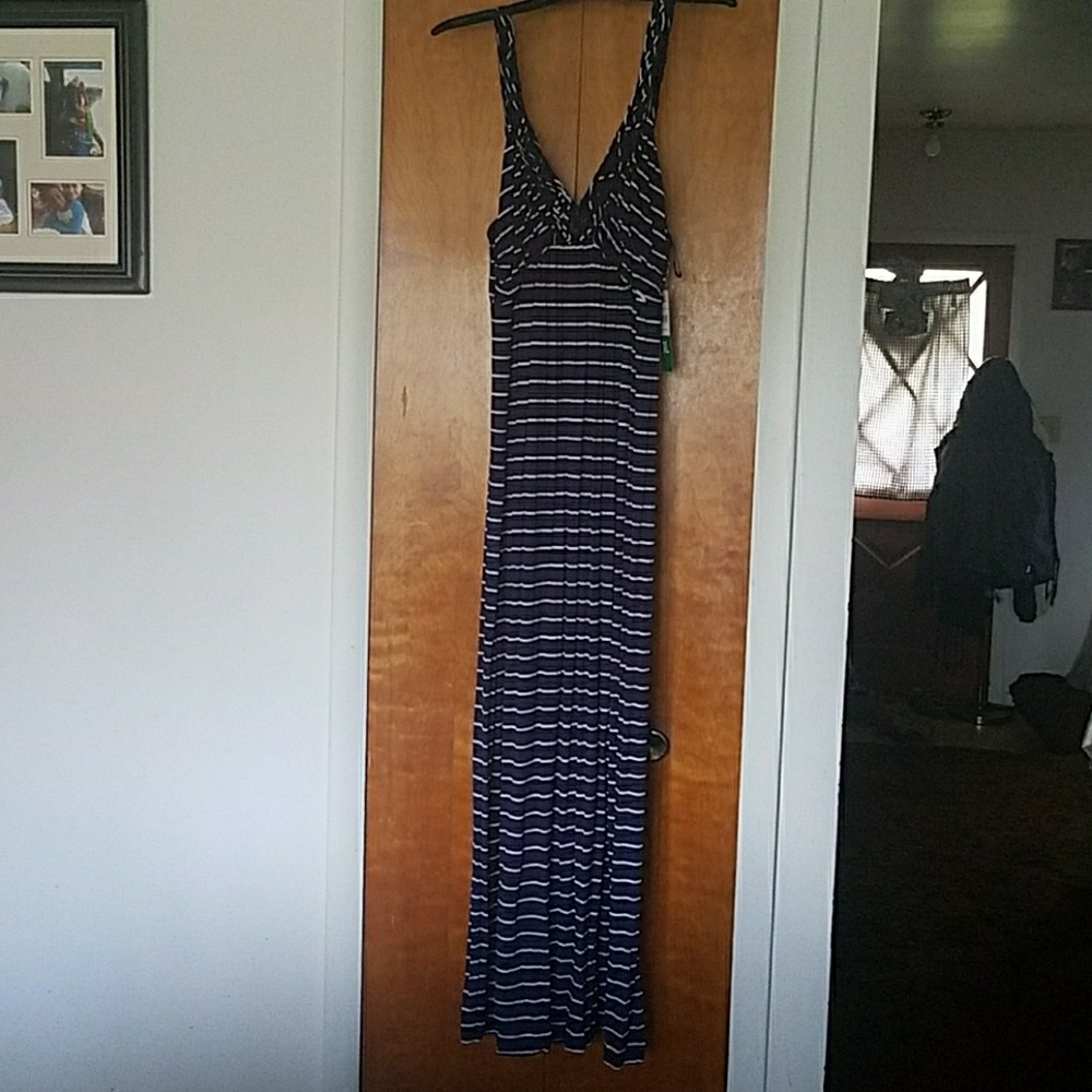Navy braided dress